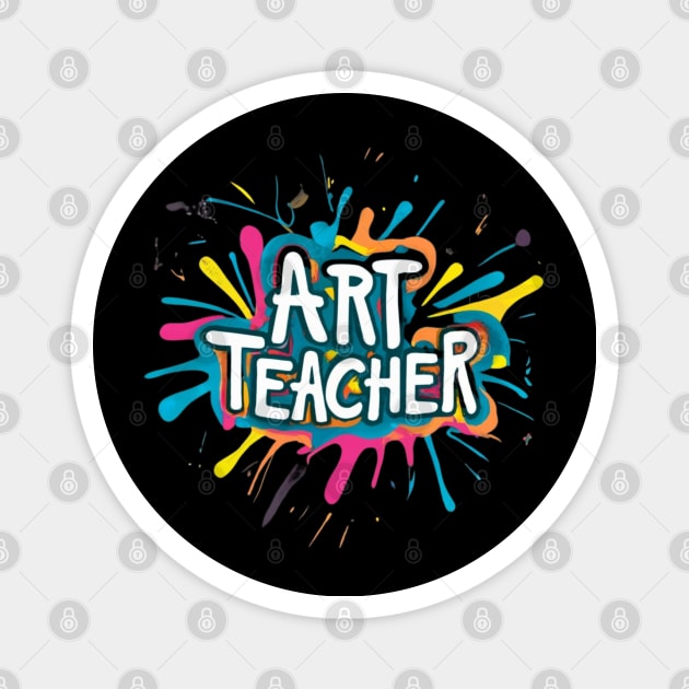 Art teacher funny cute victor design Magnet by Nasromaystro